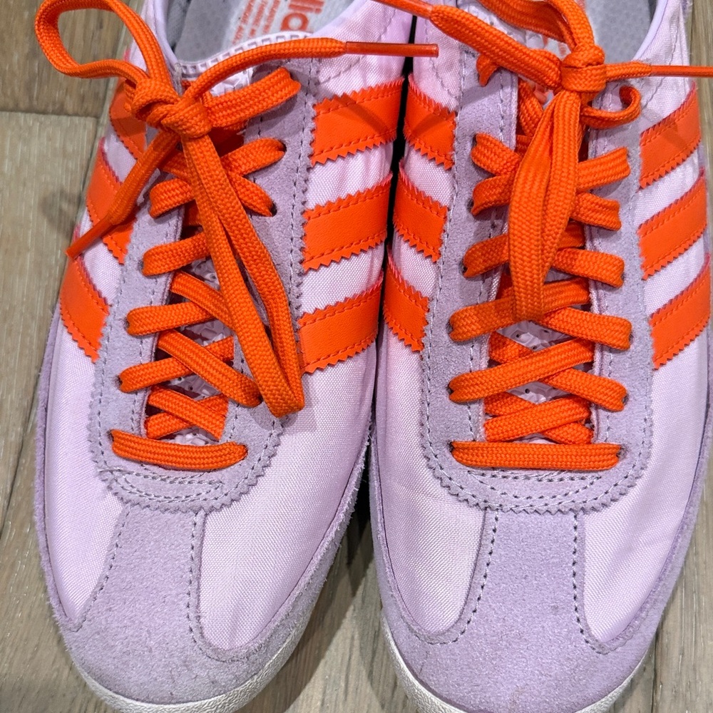 adidas Women's Lavender and Orange Gazelle Sneakers - Picture 4 of 6